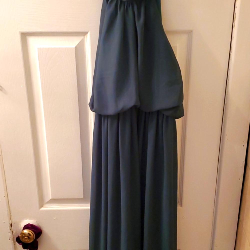 Xs green chiffon dress